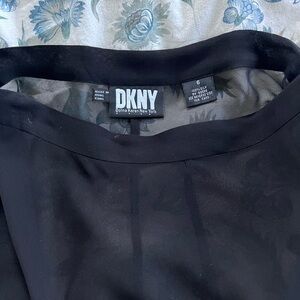 Vintage 90’s DKNY 100% Silk Black Sheer Skirt